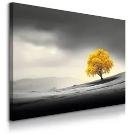 obraz-canvas-do-sypialni-abstrakcja-zolte-drzewo-krajobraz-natura-100x70
