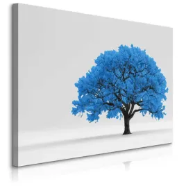 obraz-scienny-do-sypialni-niebieskie-drzewo-abstrakcja-natura-70x50