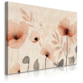 obraz-canvas-do-salonu-sypialni-czerwone-maki-kwiaty-polne-vintage-120x80