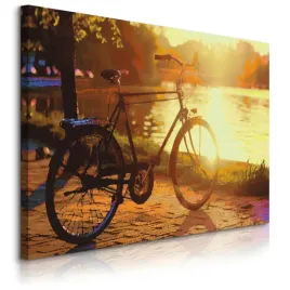 obraz-canvas-do-salonu-rower-zachod-slonca-krajobraz-abstrakcja-40x30