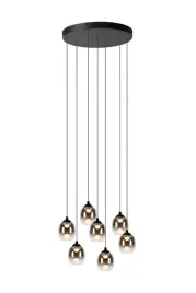 lampa-wiszaca-glamour-czarna-led-7w-okragla-klosze-lucide-tamino