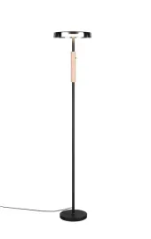 lampa-podlogowa-czarna-z-drewnem-klosz-dymiony-led-15w-celeste-trio