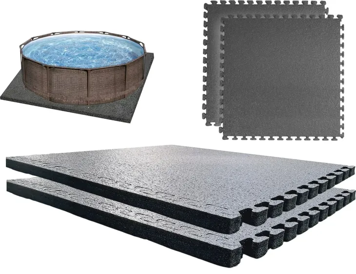 PUZZLE MATA OCHRONNA POD BASEN OGRODOWY GRUBA PIANKA 2cm ZESTAW 2szt/2m2