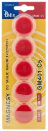 magnesy-do-tablic-czerwone-30mm-5-sztuk