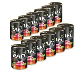 karma-mokra-dla-kota-rafi-adult-z-kaczka-puszka-zestaw-12x400g