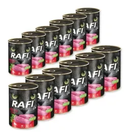 mokra-karma-dla-kota-rafi-z-cielecina-dolina-noteci-puszka12x400g
