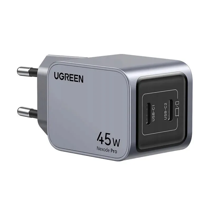 ladowarka-sieciowa-ugreen-nexode-pro-45w-2xusb-c-szara-stan-nowy
