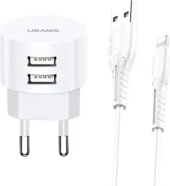 ladowarka-sieciowa-usams-t20-2xusb-21a-lightning-bialy-round-fast-charging