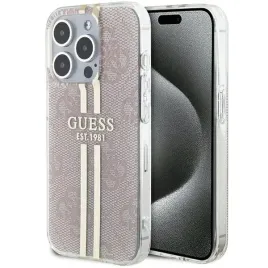 etui-damskie-guess-do-iphone-15-pro-hardcase-iml-4g-gold-stripe-rozowy