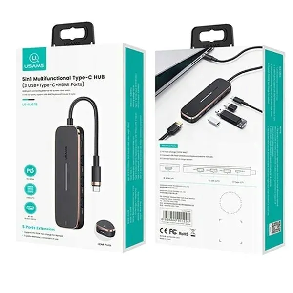 usams-adapter-hub-3xusb-usb-c-hdmi-stan-nowy