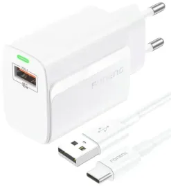 ladowarka-sieciowa-usb-fast-charger-18w-kostka-biala-kabel-usb-typ-c