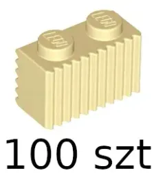 lego-brick-1x2-grill-2877-piaskowy-100-szt