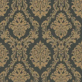 tapeta-dekoracyjna-ornament-czarny-zloty-zmywalna-na-flizelinie