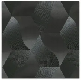 tapety-tapeta-czarna-3d-geometryczna-lux-winylowa