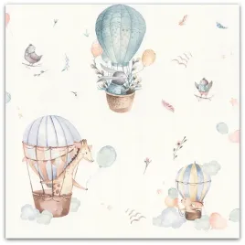 tapeta-dziecieca-balony-niebieskie-kremowo-niebieska-flizelin