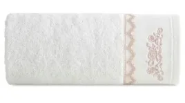 recznik-70x140-z-koronka-i-haftem-bialy