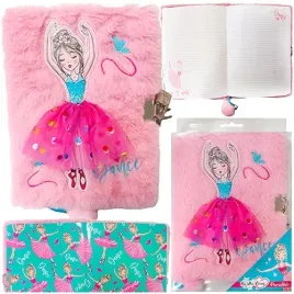 pamietnik-z-klodka-3d-wlochacz-pluszowy-notes-a5-96k-ballerina-baletnica