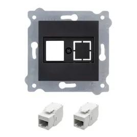 exen-gniazdo-komputerowe-2xrj45-kat-5e-bialy-wtyk-utp-czarny-metalik-diy