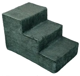 schodki-stabilne-schody-dla-psa-rampa-podest-30cm-sztruks-zielen