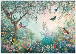 fototapeta-dla-dzieci-zaczarowany-ogrod-kwiaty-tapeta-flizelina-350x250