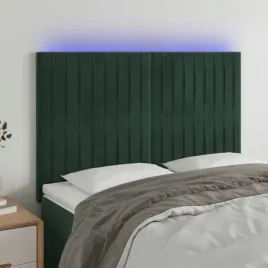 zaglowek-do-lozka-z-led-ciemnozielony-144x5x118-128-cm-lumarko-lumarko
