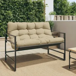 lawka-ogrodowa-z-poduszka-taupe-113-cm-stal