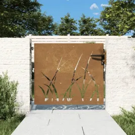 furtka-ogrodowa-85x100-cm-stal-kortenowska-motyw-trawy-lumarko