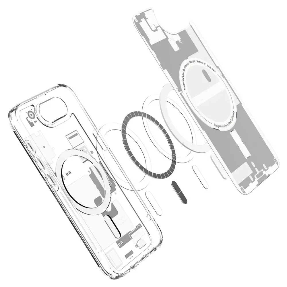 etui-spigen-ultra-hybrid-magsafe-do-iphone-16e-zero-one-biale