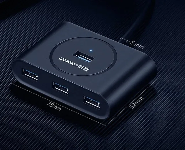 adapter-ugreen-cr113-usb-a-4xusb-a-3-0-5gbps-1m-czarny-producent-ugreen-kod-producenta-cr113