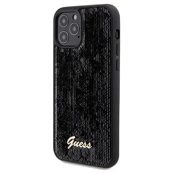 etui-guess-do-apple-iphone-12-12-pro-hardcase-sequin-script-metal-czarny-stan-nowy