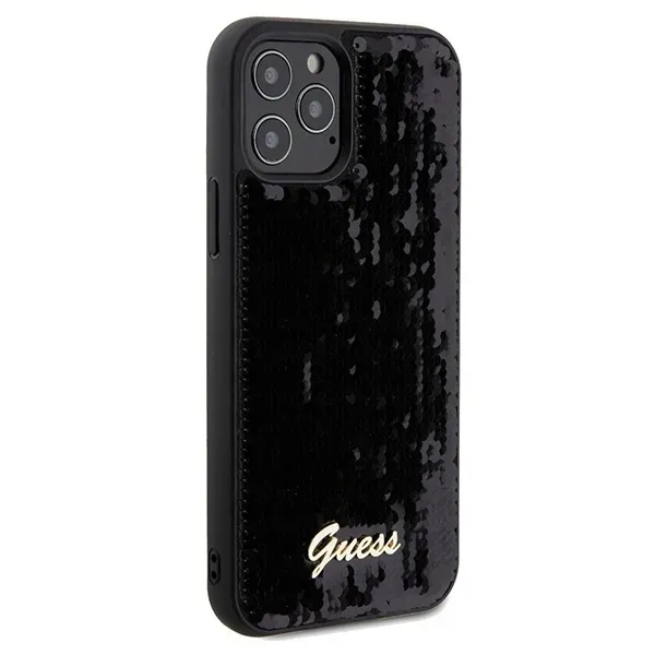 etui-guess-do-apple-iphone-12-12-pro-hardcase-sequin-script-metal-czarny-stan-nowy