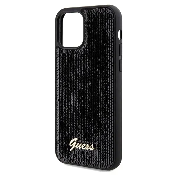 etui-guess-do-apple-iphone-12-12-pro-hardcase-sequin-script-metal-czarny-stan-nowy