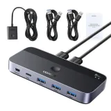 przelacznik-switch-ugreen-2xusb-a-3xusb-a-1xusb-c-1xmini-usb-czarny-waga-z-opakowaniem-0-18-kg