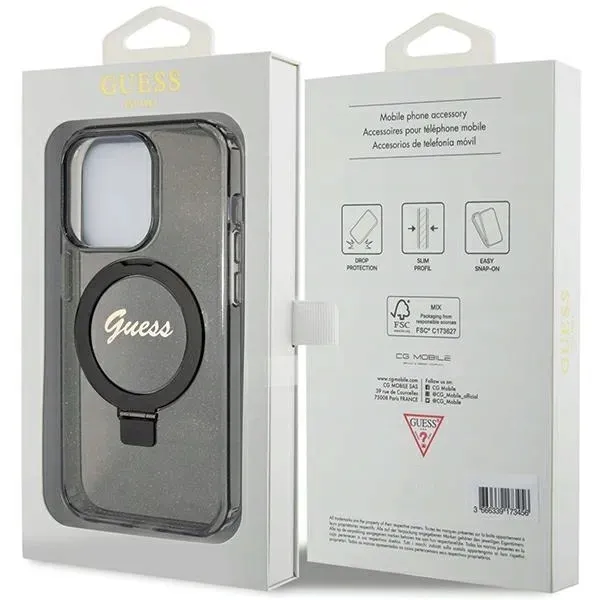 etui-guess-do-iphone-15-pro-hardcase-ring-stand-script-glitter-magsafe-stan-nowy-przeznaczenie-apple
