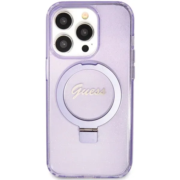 etui-guess-do-iphone-15-pro-hardcase-ring-stand-script-glitter-magsafe