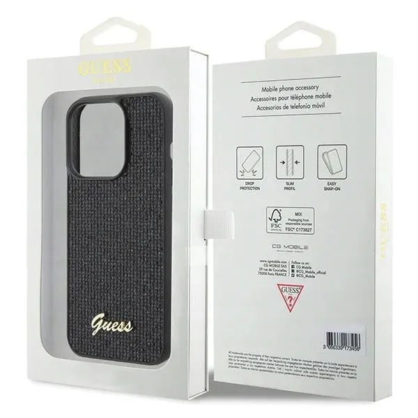 etui-case-guess-do-apple-iphone-15-pro-hardcase-disco-metal-script-czarny-funkcje-pochlanianie-wstrzasow