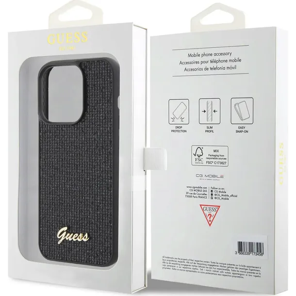 etui-case-guess-do-apple-iphone-15-pro-hardcase-disco-metal-script-czarny-stan-opakowania-oryginalne