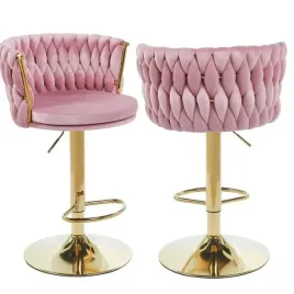 przeplatany-rozowy-welurowy-hoker-zloty-stelaz-do-gabinetu-salonu-glamour