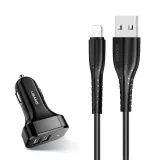 solidna-ladowarka-samochodowa-2xusb-kabel-iphone-kolor-czarny