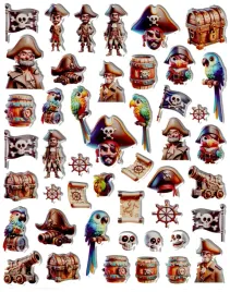 naklejki-motywacyjne-3d-edukacyjne-piraci-pirat-papuga-czaszka-skarb-armata