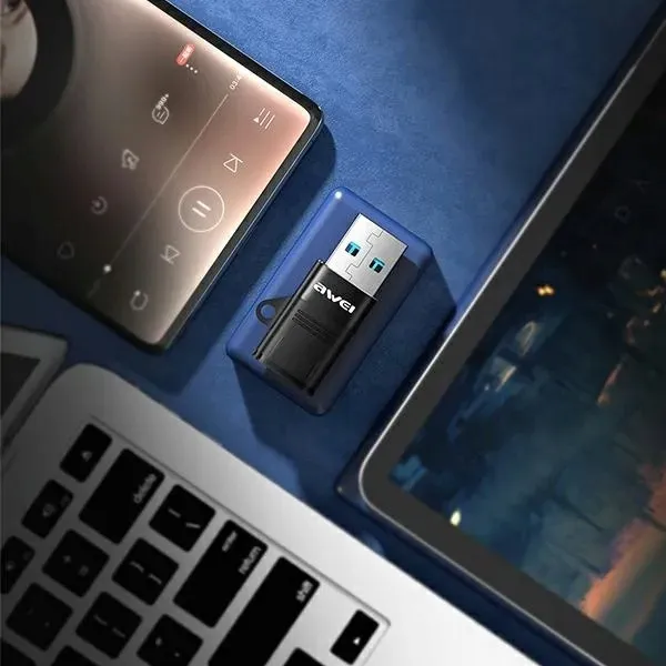 adapter-przejsciowka-awei-cl-13-usb-c-usb-a-czarny