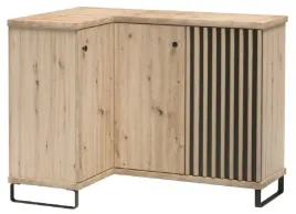komoda-campa-122-cm-dab-czarny-szafka-narozna-lamele-czarne-metalowe-nogi