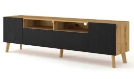 szafka-rtv-luxi-195-cm-dab-artisan-czarny-mat