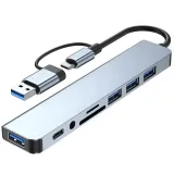 hub-adapter-przejsciowka-usb-c-8w1-4xusb-hdmi-sd-typ-c-jack-stan-nowy