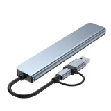 hub-adapter-przejsciowka-usb-c-8w1-4xusb-hdmi-sd-typ-c-jack-stan-opakowania-oryginalne