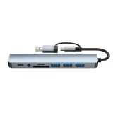 hub-adapter-przejsciowka-usb-c-8w1-4xusb-hdmi-sd-typ-c-jack-stan-nowy-kod-producenta-m555089