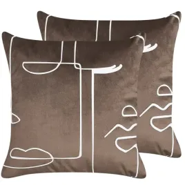 zestaw-2-poduszek-dekoracyjnych-philodendron-welur-45-x-45-cm-brazowy-wzor