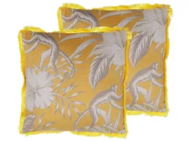 zestaw-2-poduszek-dekoracyjnych-manju-welur-45-x-45-cm-zolty-wzor-zwierzecy