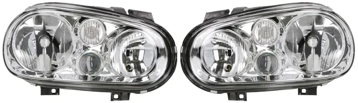 REFLEKTOR LAMPA PRZÓD VW GOLF IV 1997-2006 DEPO H7+H1+H3 LEWY + PRAWY KPL