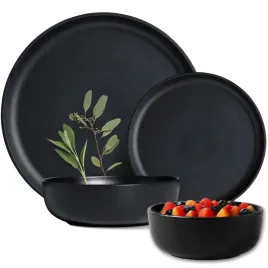komplet-porcelana-zestaw-serwis-obiadowy-talerze-22el-6-osob-czarne-artena